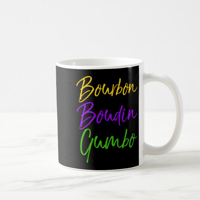 Mens Funny Mardi Gras Quote New Orleans Gift Bourb Kaffemugg (Höger)