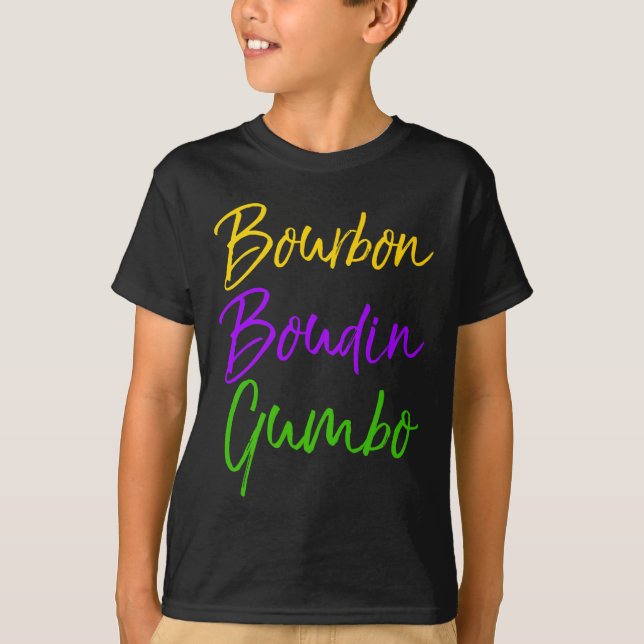 Mens Funny Mardi Gras Quote New Orleans Gift Bourb T Shirt (Framsida)