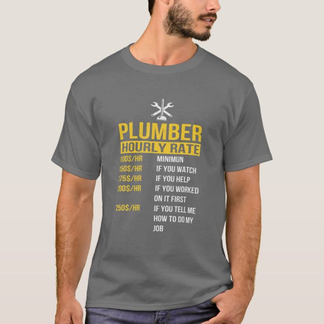 Mens Funny Master Plumbing Man Tools Dad Plumber H T Shirt (Framsida)