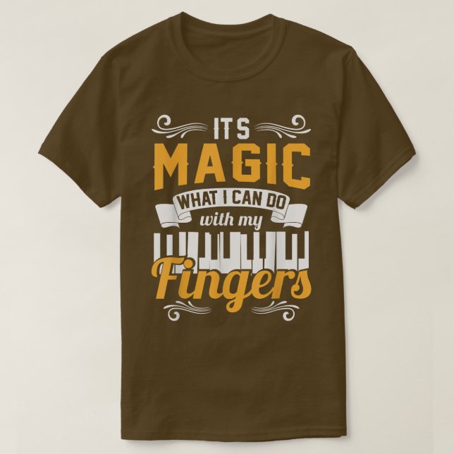Mens Funny Piano Musician Music Lover Pianist  T Shirt (Design framsida)