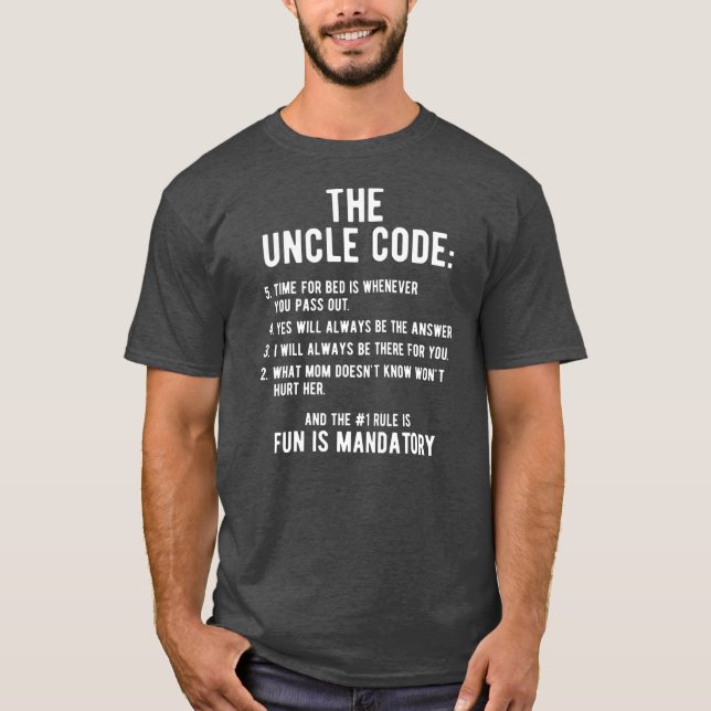 Mens Funny Uncle Gifts From Niece Nephew The T Shirt (Framsida)