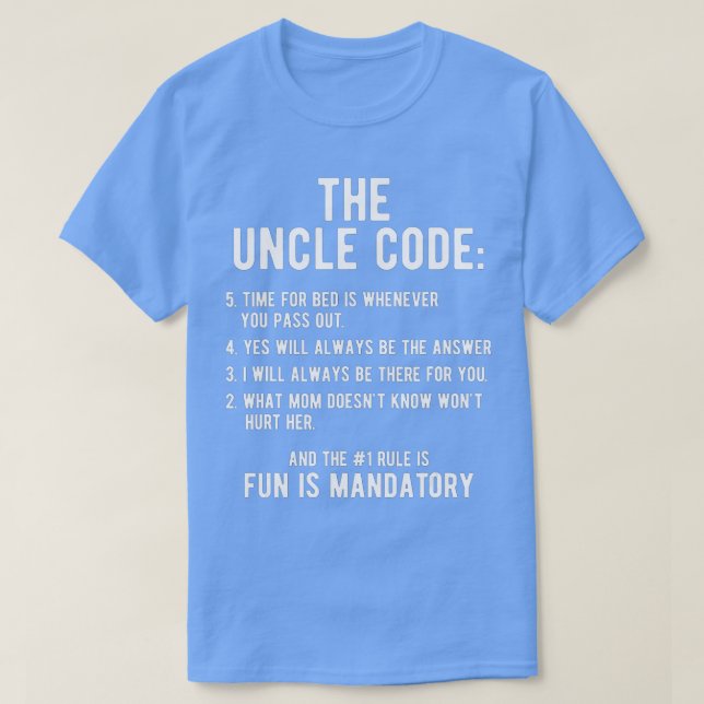Mens Funny Uncle Gifts From Niece Nephew The Uncle T Shirt (Design framsida)