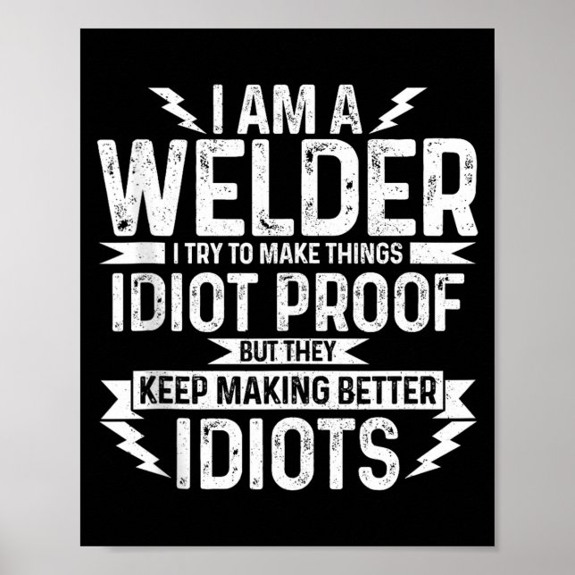 Mens Funny Welder &amp; Apparel Tank Top  Poster (Framsidan)