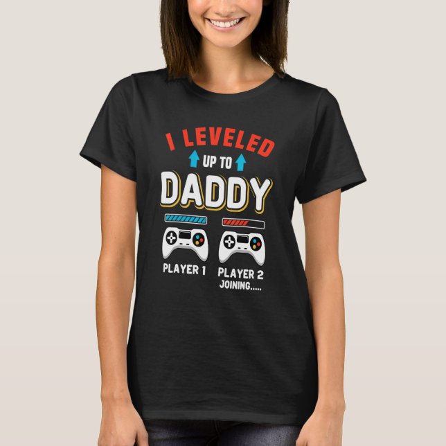Mens Gamer Dad Offspring Joystick Level Up To Dadd T Shirt (Framsida)