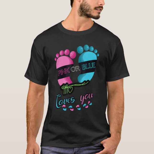Mens Gender Reveal Party Team Baby Shower Pinkness T Shirt (Framsida)
