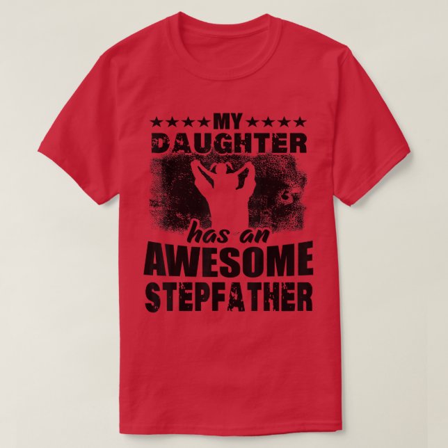 Mens Gift For Fathers Day Tee My Daughter Has Awes (Design framsida)