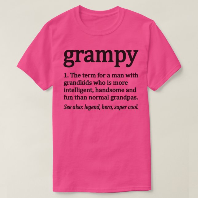 Mens Grampy Definition Funny Grampy Grandpa  T Shirt (Design framsida)