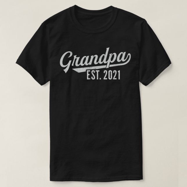 Mens Grandpa Est T Shirt (Design framsida)