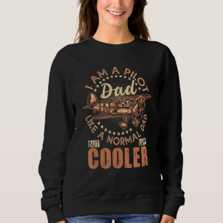 Mens Great Pilot Dad  Airplane Fathers T Shirt
