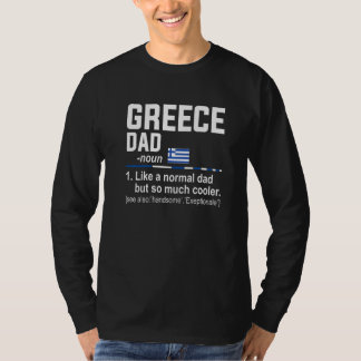 Mens Grekland Pappa Definition   Fars Dag Pappa Fl T Shirt