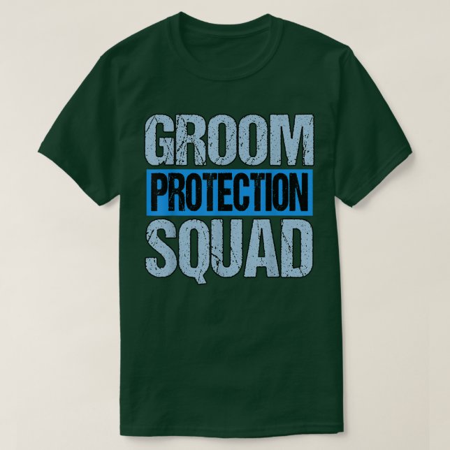 Mens Groom Protection Squad Bachelor Party  T Shirt (Design framsida)