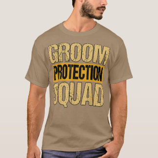 Mens Groom Protection Squad Bachelor Party T Shirt