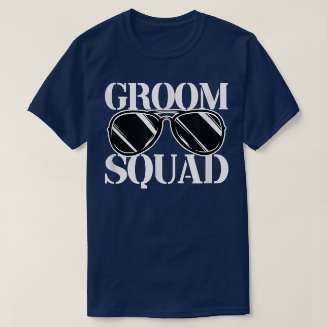 Mens Groom Squad Groomsmen Bachelor Party  T Shirt (Design framsida)