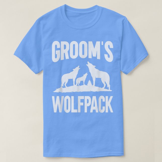 Mens Groom Squad Wolfpack  T Shirt (Design framsida)