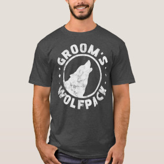 Mens Grooms Wolfpack Groom Groomsmen Bachelor Part T Shirt