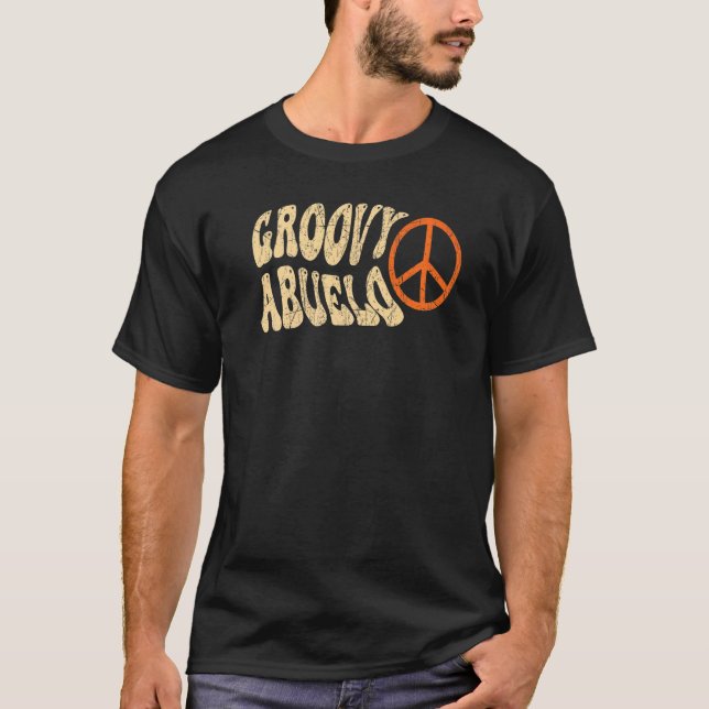 Mens Groovy Abuelo 70s Aesthetic Nostalgia 1970's  T Shirt (Framsida)