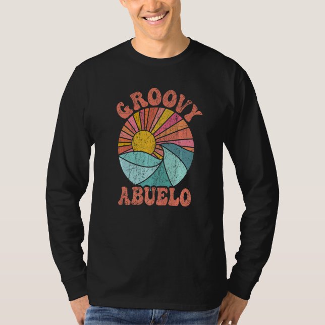 Mens Groovy Abuelo 70s Aesthetic Nostalgia 1970's  T Shirt (Framsida)
