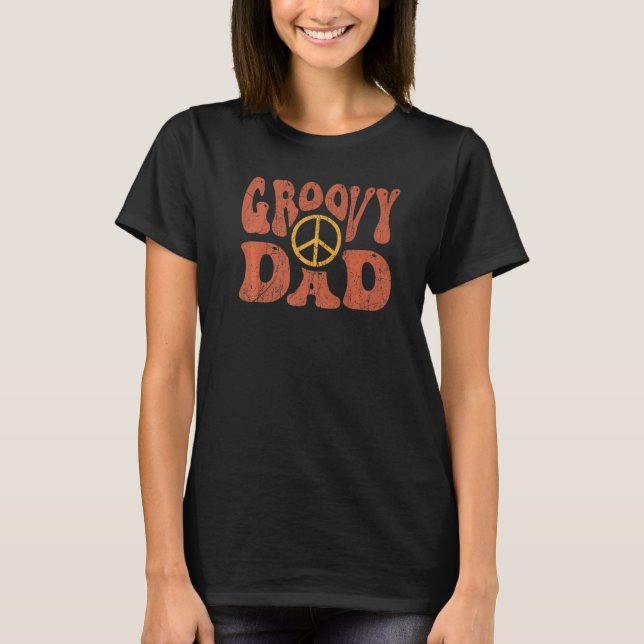 Mens Groovy Dad 70s Aesthetic Nostalgia 1970's Ret T Shirt (Framsida)