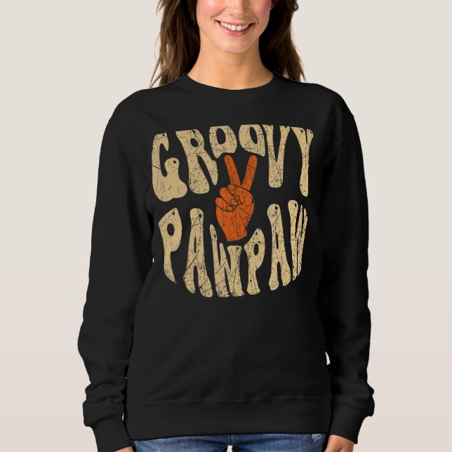 Mens Groovy Pawpaw 70s Aesthetic Nostalgia 1970's  T Shirt (Framsida)
