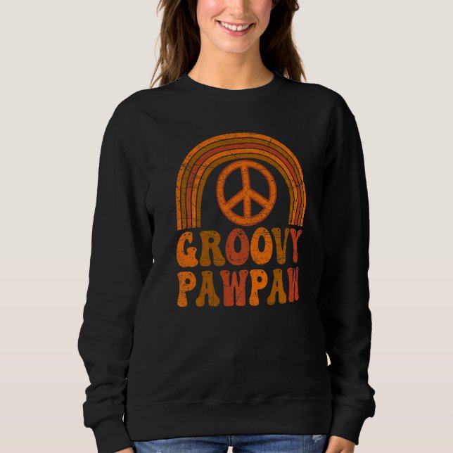 Mens Groovy Pawpaw 70s Aesthetic Nostalgia 1970's  T Shirt (Framsida)