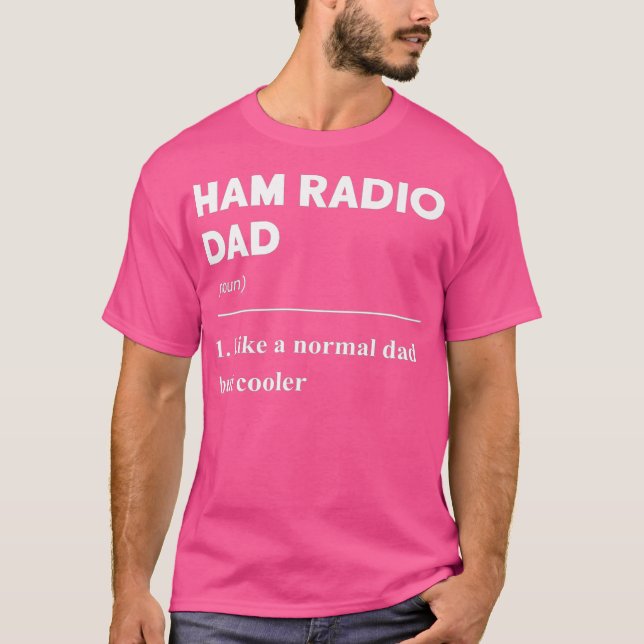 Mens Ham Radio Dad Amateur Radio Operator T Shirt (Framsida)