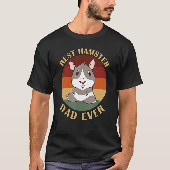 Mens Hamster Dad Pet Owner Cute Animal Father Hams T Shirt (Framsida)