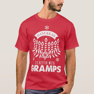 Mens Hanukkah Is Better with Gramps Matching Famil T Shirt
