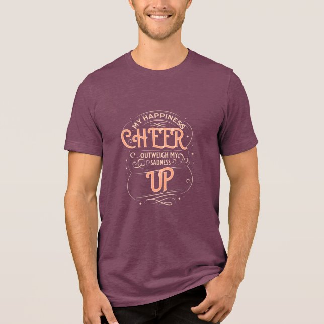 MEN'S HAPPINESS CHEER UP TRI-BLEND T SHIRT  (Framsida)