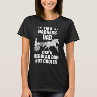Mens Harness Trav Dad Vintage Hästkapplöpning Equi T Shirt