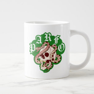 Mens Helg Scramble Badass Skalle Orm Gothic Jumbo Mugg