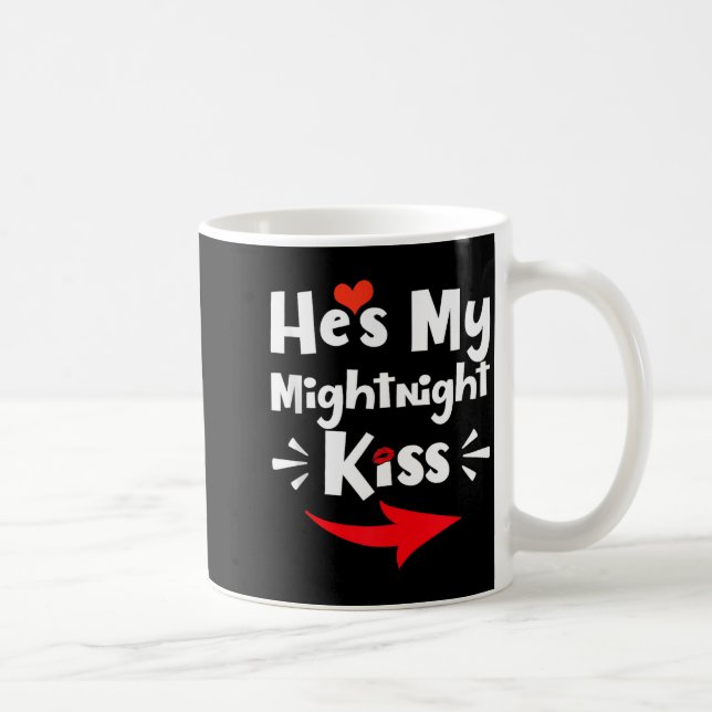 Mens He's My Midnight Kiss Happy New Year Matching Kaffemugg (Höger)