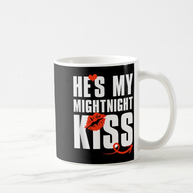 Mens He's My Midnight Kiss Happy New Year Matching Kaffemugg (Höger)
