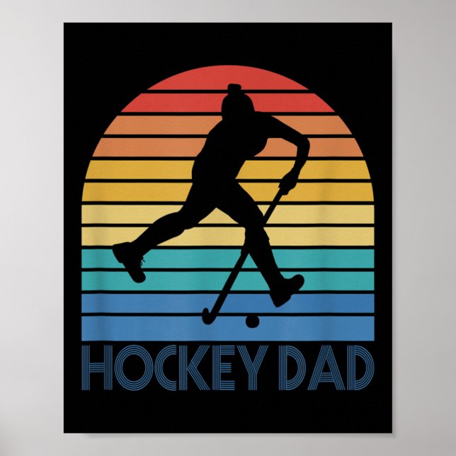 Mens Hockey Dad Field Hockey Player Father Coach V Poster (Framsidan)