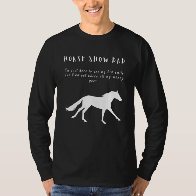 Mens   Horse Show Dad With Galloping Horse T Shirt (Framsida)