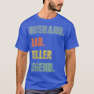 Mens Husband Dad Teller Legend Vintage Father's Da T Shirt