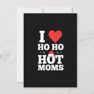 Mens I ho ho hot Mamma Jul Santa Hatt Xmas Premium Inbjudningar