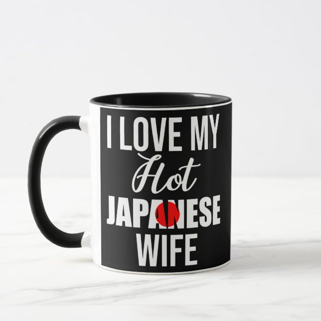 Mens I Love My Hot Japanese Wife Valentines Day  Mugg (Vänster)
