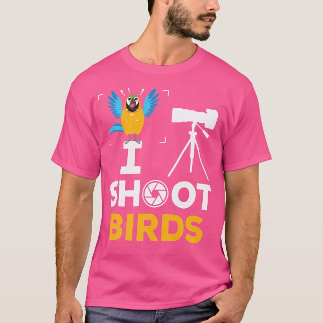 Mens I Shoot Birds - Funny Photographer Bird Photo T Shirt (Framsida)