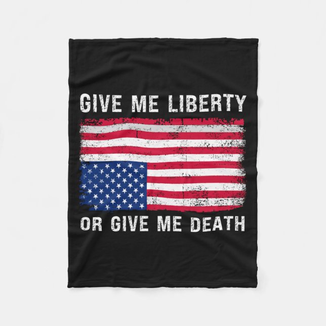 Mens Idé Ner Amerikansk Flagga Ge Frihet Usa Dom Fleecefilt (Framsidan)