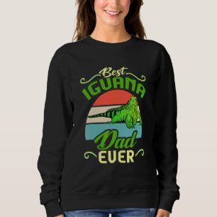 Mens Iguana Ödla Bästa Iguana Pappa Någonsin Retro T Shirt