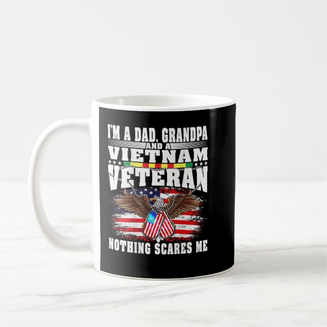 Mens I'm A Dad Grandpa And Vietnam Veteran - Nothi Kaffemugg (Vänster)