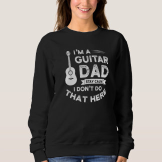 Mens I'm a guitar dad stay calm guitar string inst T Shirt