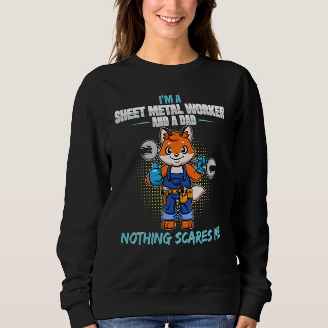 Mens I'm Sheet Metal Worker And A Dad Nothing Scar T Shirt (Framsida)