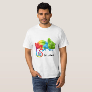 Men's I'm Unique Chameleon Tee - Bold Rainbow över