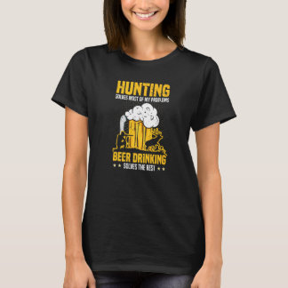 Mens Jakt Löser De Flesta Av Mina Problem Hjortjak T Shirt