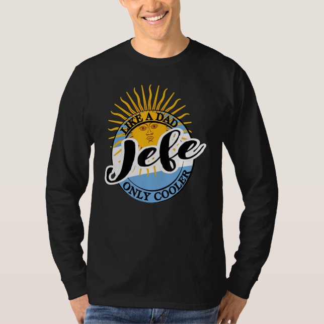 Mens Jefe Dad in Spanish Argentina T Shirt (Framsida)