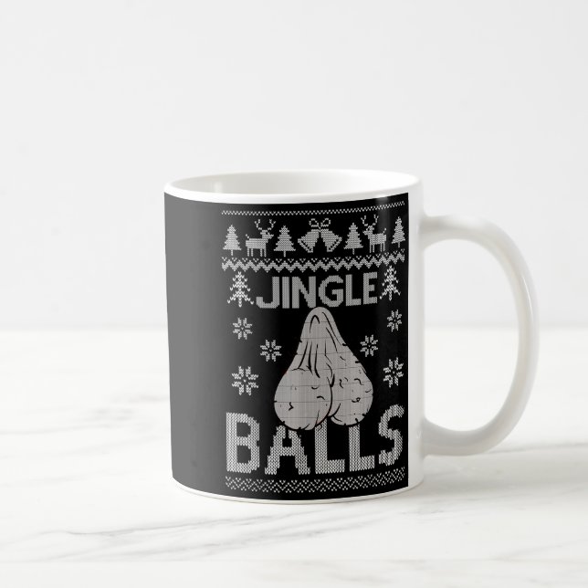 Mens Jingle Adult 18+ Ugly Christmas Sweater  Kaffemugg (Höger)