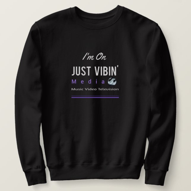 Men's Just Vibin' Media Artist Sweatshirt (Design framsida)