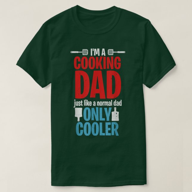 Mens Koch Papa Grandpa Father's Day Cooking Grilli T Shirt (Design framsida)