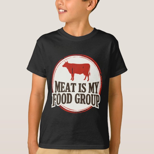 Mens köttätare kött är matgrupp nötkött prestanda t shirt (Framsida)